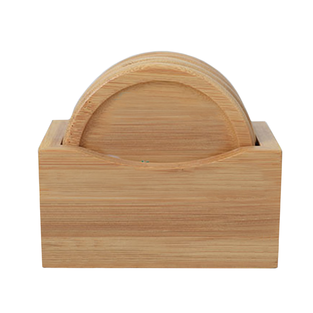 Customisable Wooden Coaster with Upright Holder