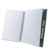 Hardcover Notebook with Sticky Pads and Recycled Pen